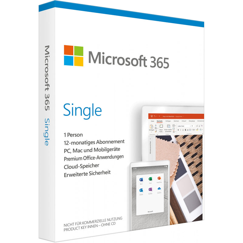Microsoft Office 365 Single, 1 Jahr, ESD (deutsch) (PC/MAC) Versand per E-Mail