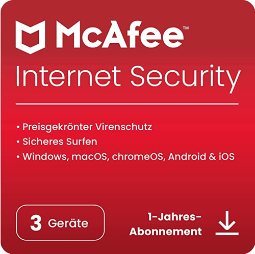 McAfee Internet Security 2024 3-Geräte / 1-Jahr ESD