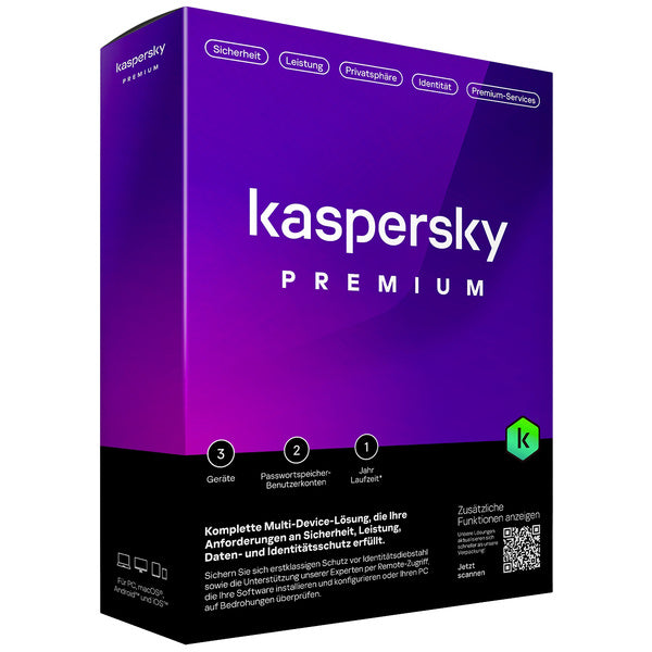 Kaspersky Premium Total Security Jahreslizenz, 5 Geräte 1 Jahr