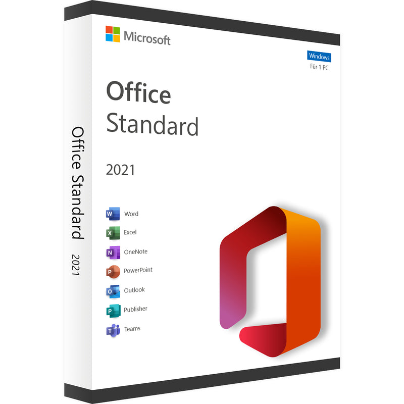 Microsoft Office 2021 Standard 32/64Bit ESD 24/7 Versand per E-Mail