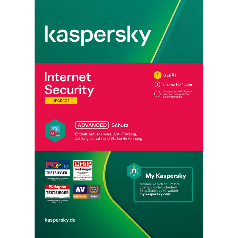 Kaspersky Lab Internet Security 1 User, 1 Jahr, ESD (deutsch) (Multi-Device)