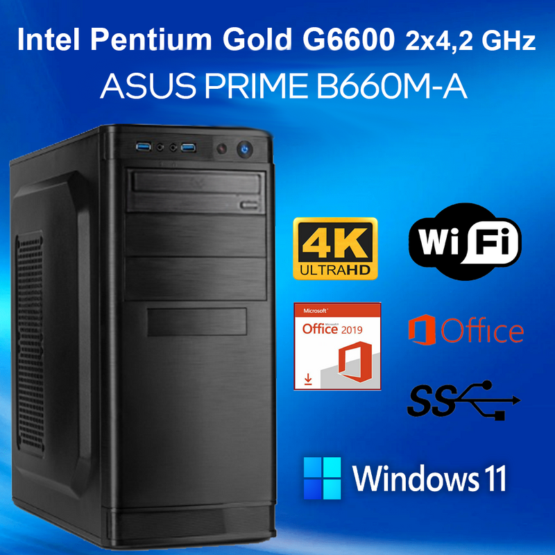 Büro PC Intel Pentium Gold 2x 4,10GHz