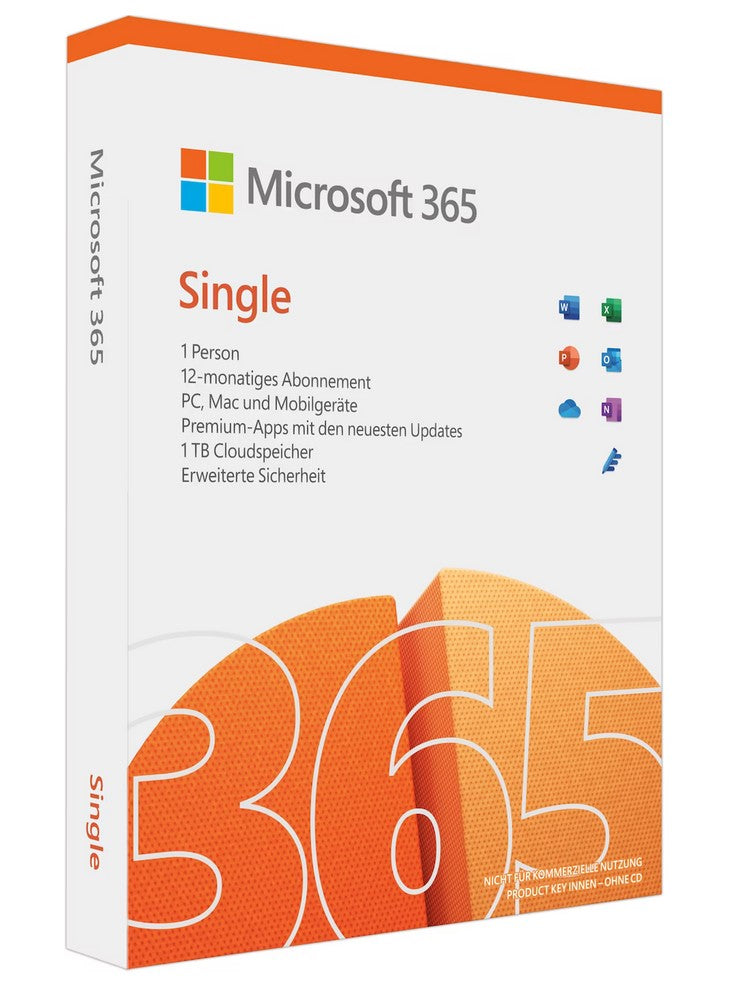 Microsoft Office 365 Personal/Single 1 Jahr, PKC (PC/MAC)