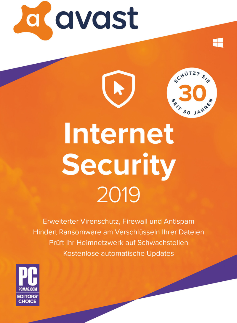 Avast Internet Security 2019 (3 PC - 1 Jahr)  - ESD
