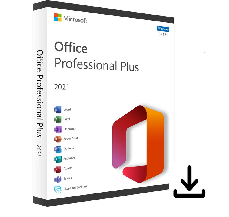 Microsoft Office 2021 Professional Plus - 1 PC - DE - ESD Lizenz Reedem